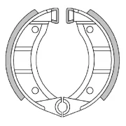 Bremsbackensatz Polini 90x18mm inkl. Federn für Trommelbremse für Piaggio / Vespa Ciao, Bravo, Grillo, SI, Vespino Modelle mit Speichenrad