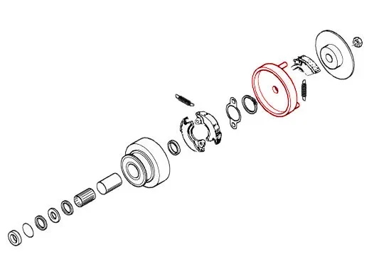 Kupplungsbackenträger / Kupplungsglocke für Piaggio Bravo, Ciao, SI